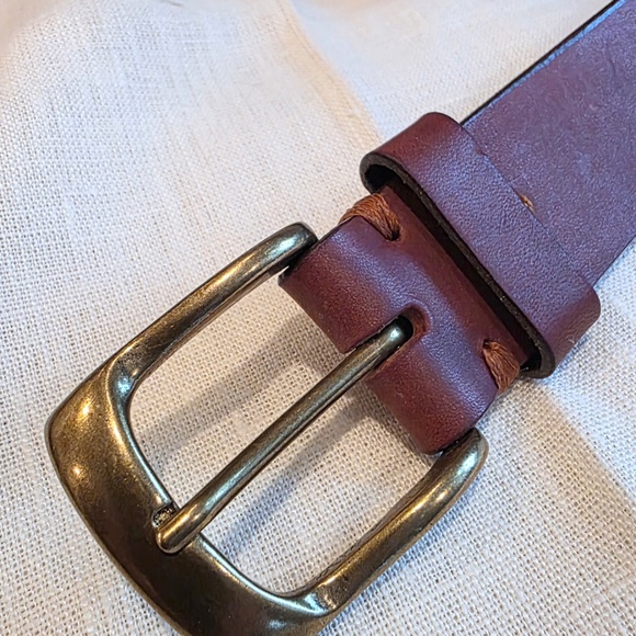 J McLaughlin embroidered leather belt